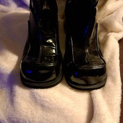 Black Vinyl Boots