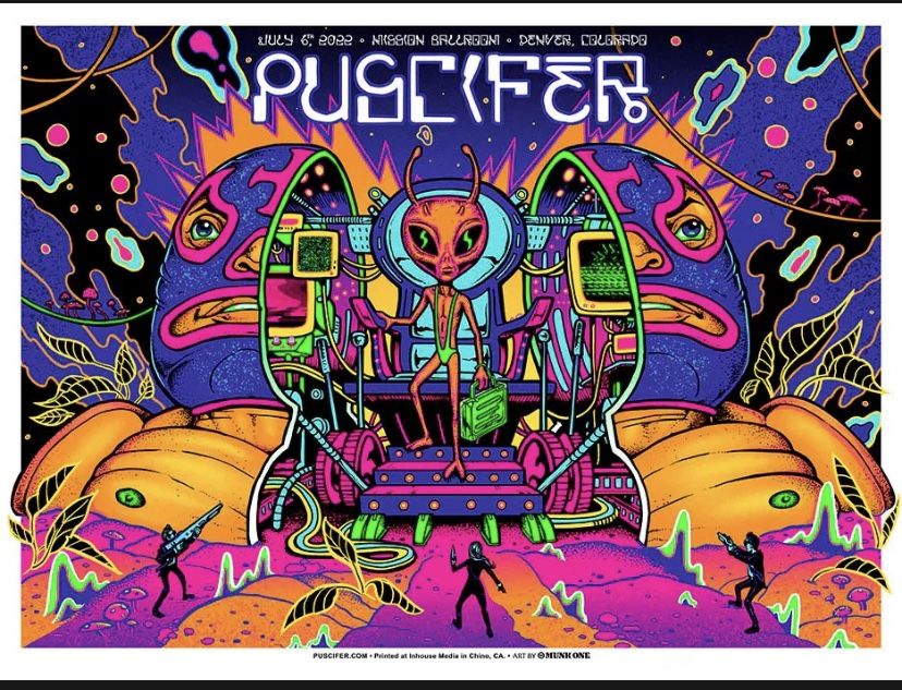 Puscifer Denver AP Poster White Stock Signed By Munk One Print (#/60) *IN HAND*