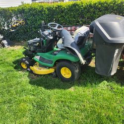 2  Riding  mower   John Deere With Snow  Plow