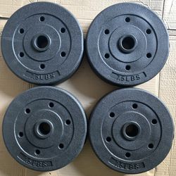Cap Standard 30lb 1” Hole Vinyl Plates Set (4 x 7.5lb)