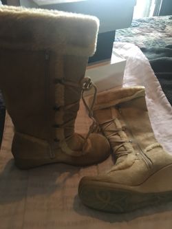Boots size 10 tan