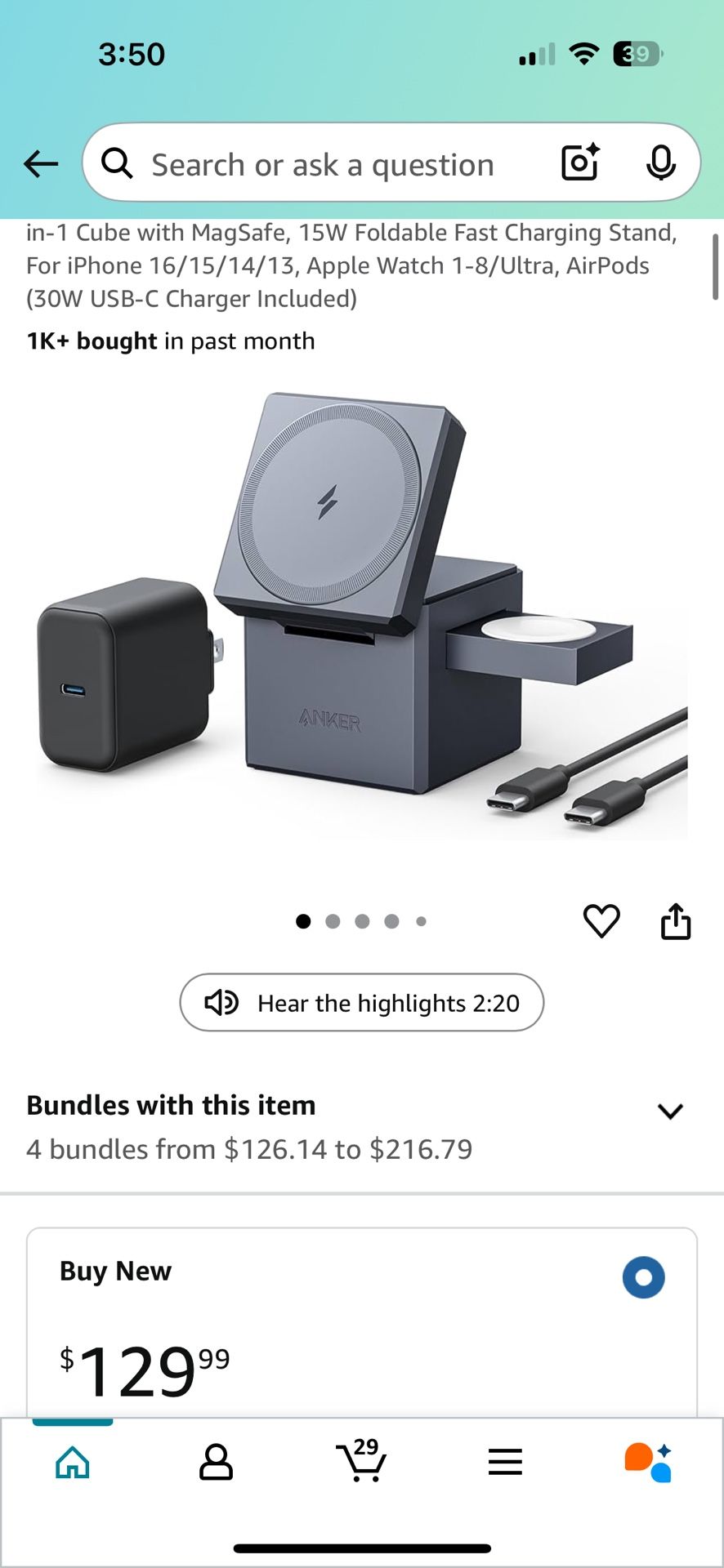 Anker 3-in-1 Cube With MagSafe Regular Price $130 on Amazon Now Only $80