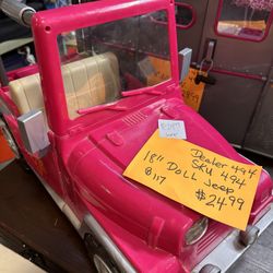 $24.99 -Our Generation OG Pink Jeep American Girl Fits 18" Doll Vehicle