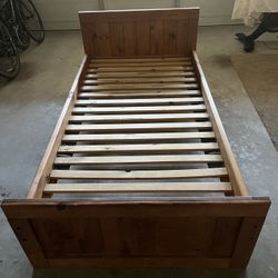 Solid Wood Bed Frame - Twin Bed