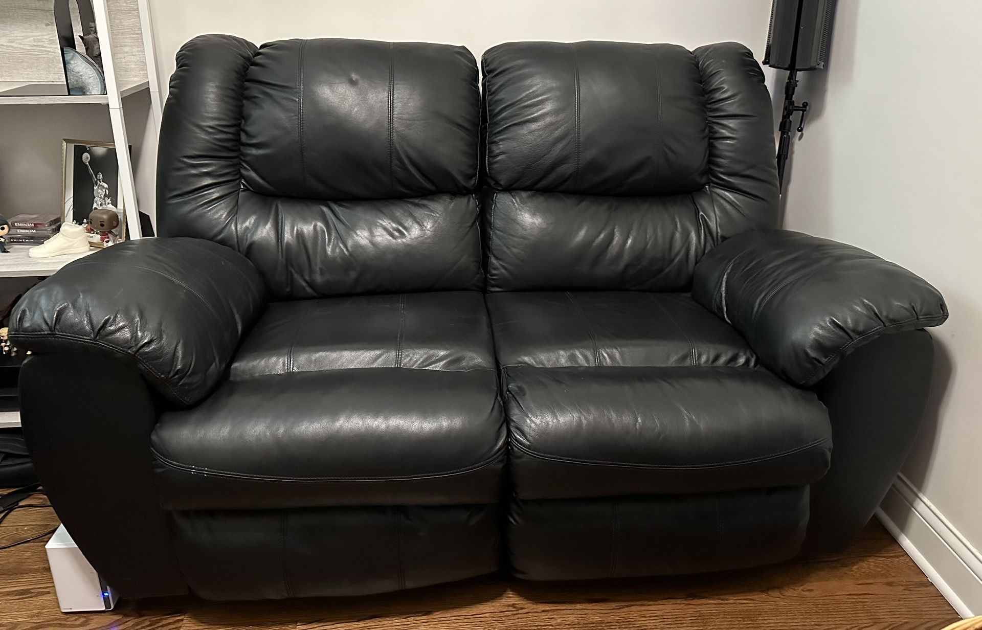 Leather Reclining Loveseat
