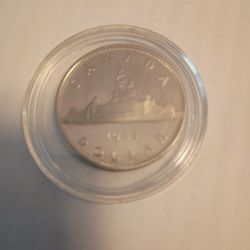 Canadian Silver Dollar 1985 Plastic Cover