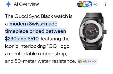 Watch, Gucci Sync, $50