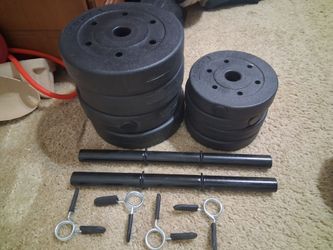 black vinyl adjustable dumbbell kit