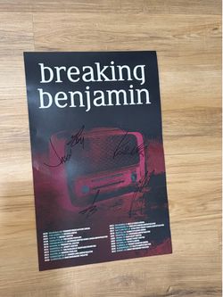 Signed Breaking Benjamin Poster