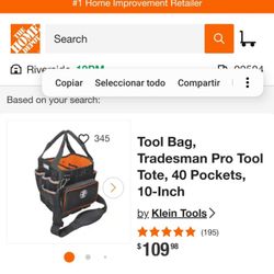 Klein Tools Tool Bag, Tradesman Pro Tool Tote, 40 Pockets, 10-Inch 