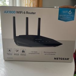 AX1800 WiFi 6 Router NETGEAR New With Box 