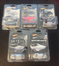 2015 Hot Wheels 007 James Bond Movie Series Die-cast Cars -COMPLETE SET 1-5