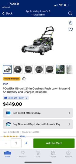 Ego Mower Brand New 