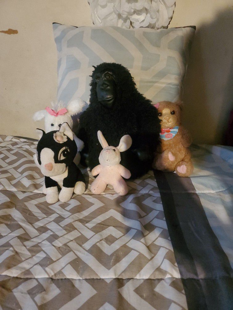 5 Small Stuffed Animals 