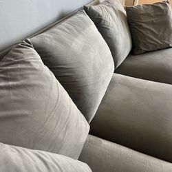 Gray Vevet Sofa