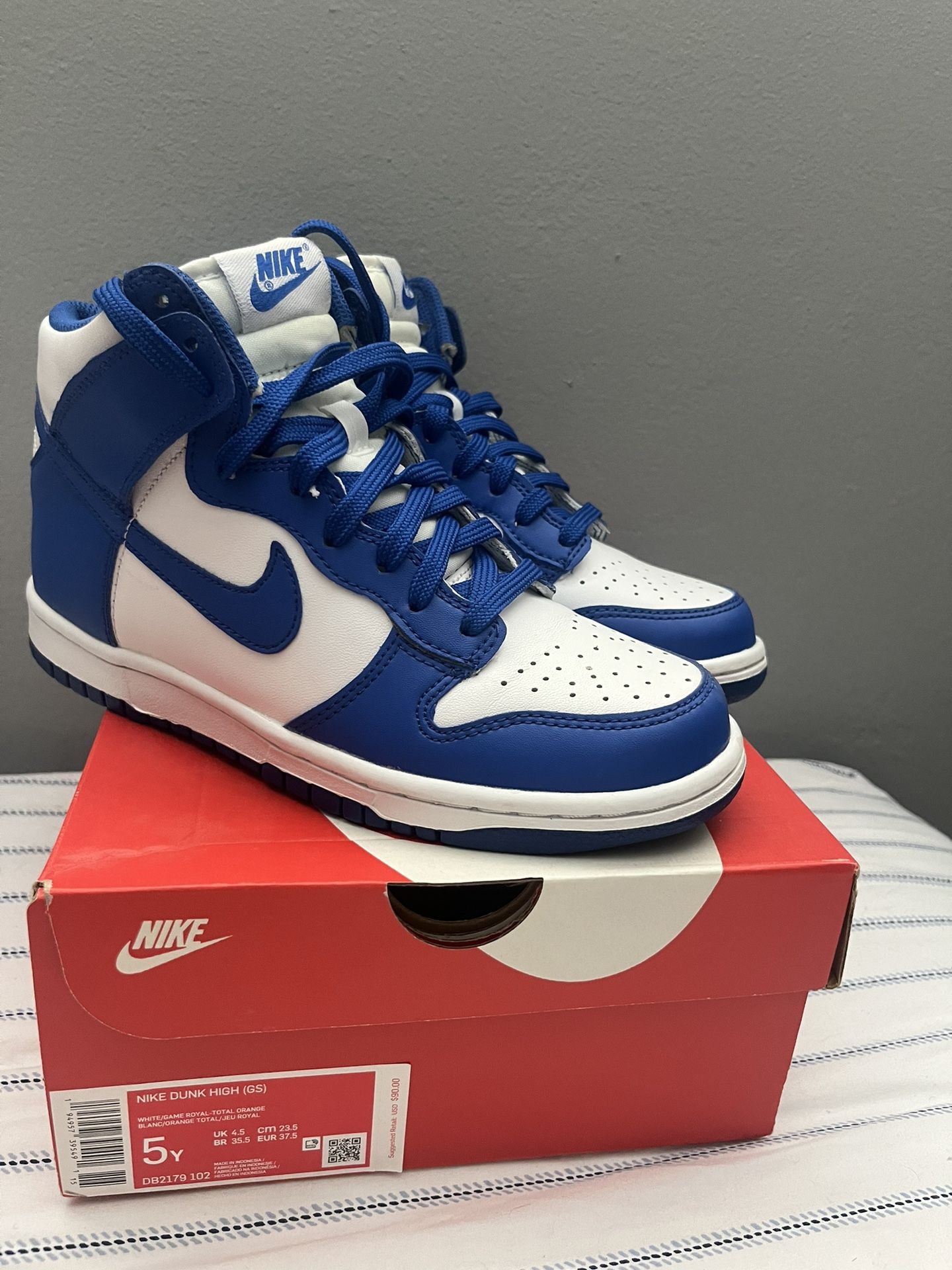 Used Nike Dunk High Game Royal Size 5y - www.disolcolor.com