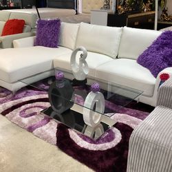 Beautiful Sofa Sectional L Available At $699 White/Gray/Black