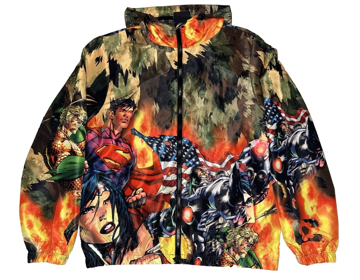 Justice League Army Superman Jacket Windbreaker Tango Hotel Men’s medium & Large New $98