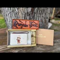 Coach Wristlet Bear With Box