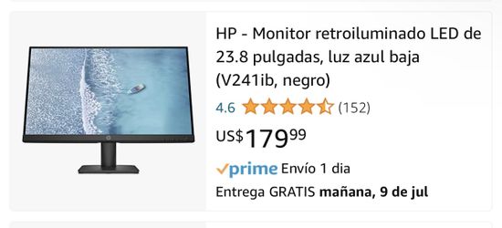 Hp Monitor 24mh 23.8 Inch