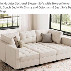 Belffin Modular Sectional Sleeper Sofa 