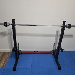 Barbell + Squat Rack