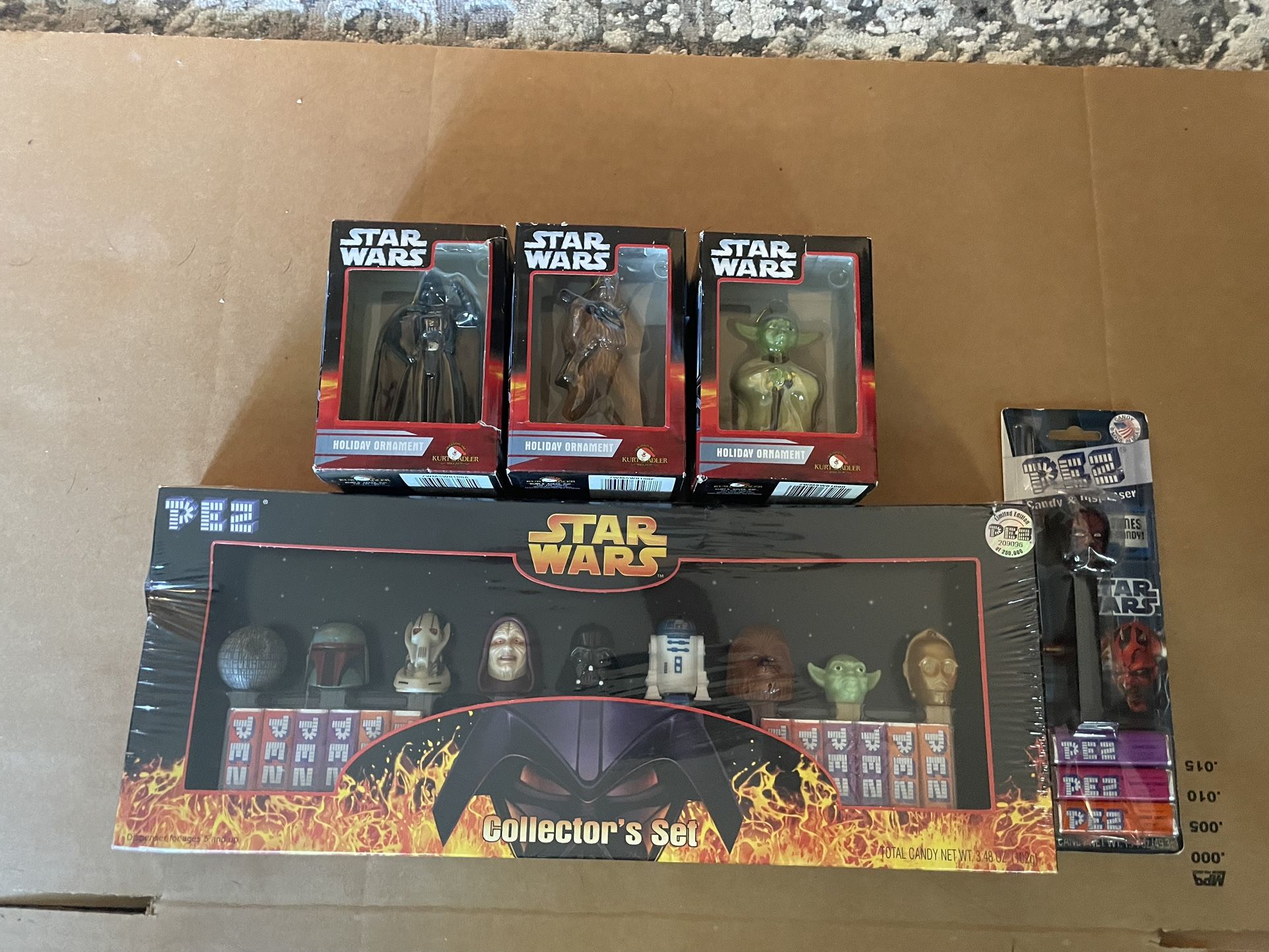 Star Wars Pez Collector Set & Ornaments IN THE BOX