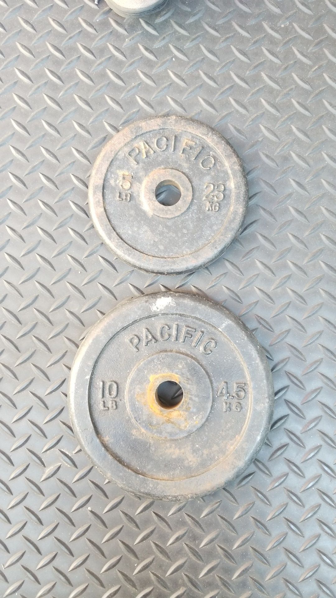 5 and 10 lb standard 1" weight plates