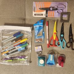 Scrapbook Stickers, Paper, Scissors,punches,cases  Much More! Etc