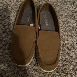 Tan Boys Slip On Shoes