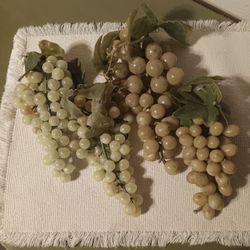 (4) Vintage Rubber Green Grapes 7"
