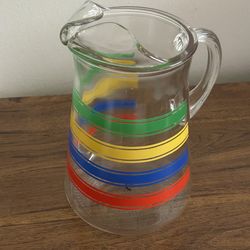Libbey Striped Fiesta Pitcher