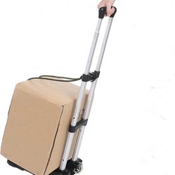Coocheer Aluminum Folding Hand Trucks Portable Luggage Cart Lightweight Travel Hand Truck/Heavy Duty Hand Trucks (80LB)