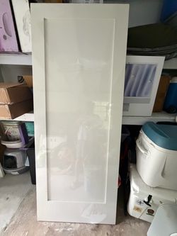 Primed White 1-Panel Shaker Interior Door Slab - Brand New