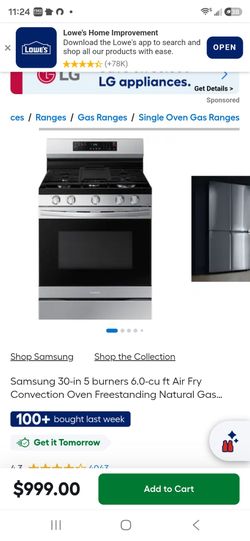 Samsung gas Range