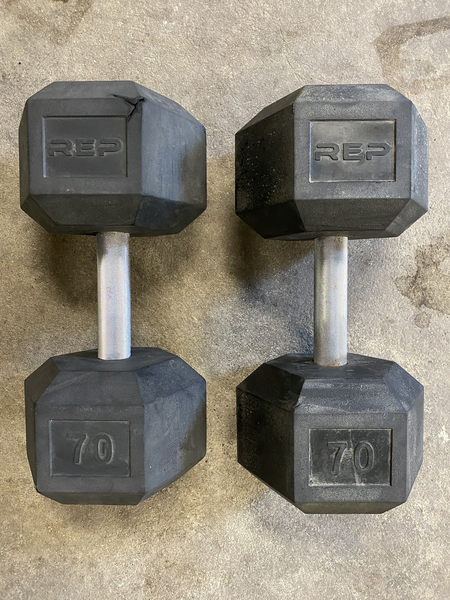 Dumbells (pair) - 70 pound each
