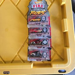 Hot wheels fire department rods Ten dollars each