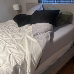 California King Frame, Mattress And Box Spring