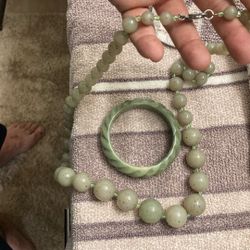 Green marble necklace