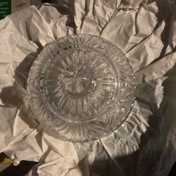 24% Lead Crystal Covered Candy Dish Freedom 