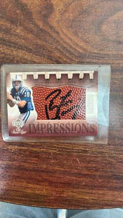 2002 Upper Deck Sweet Spot Impressions Peyton Manning Autographed Card /450