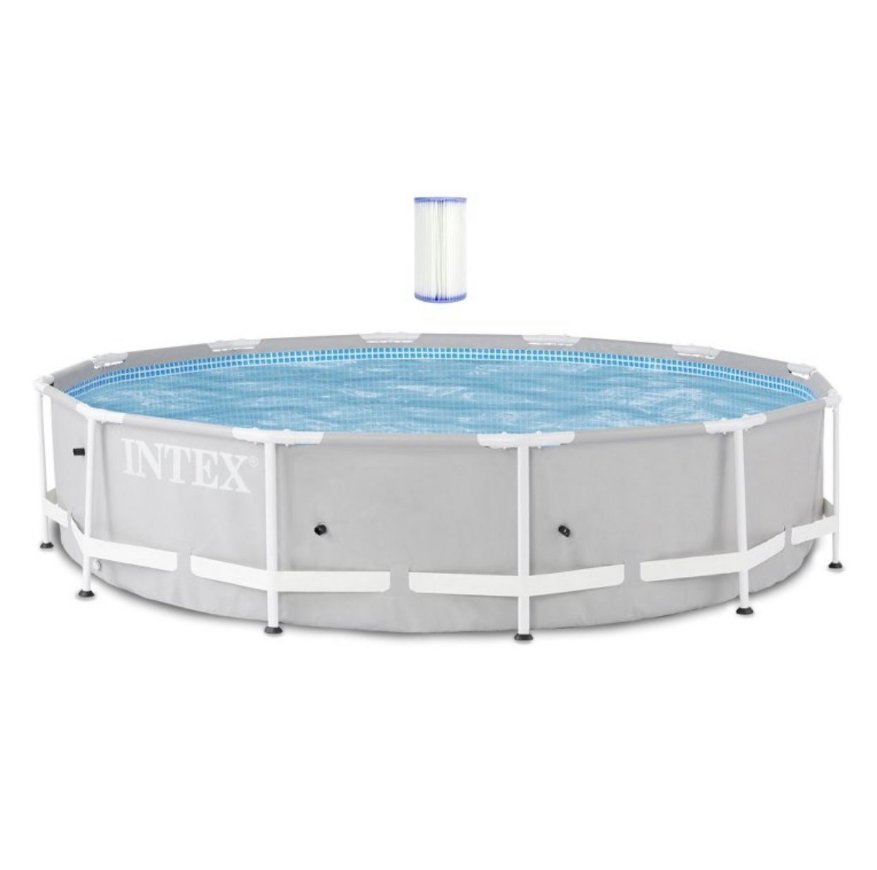 New, Intex 12' x 30" Prism Frame Premium Round Swimming Pool Set