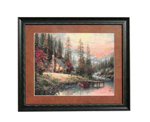Cabin in the wilderness Diamond Painting Wooden Frame Museum Glass