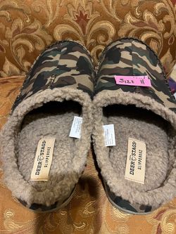 Deer Stags Slipperooz Camo Slippers Size 11
