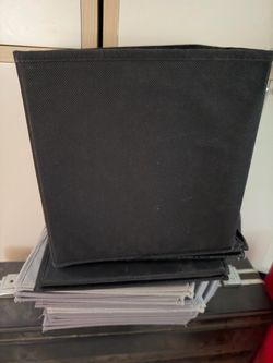 12 Fabric square 12”  Storage Cubes - Grey and Black