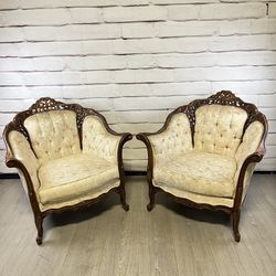 Victorian Reproduction Arm Chairs 2pc