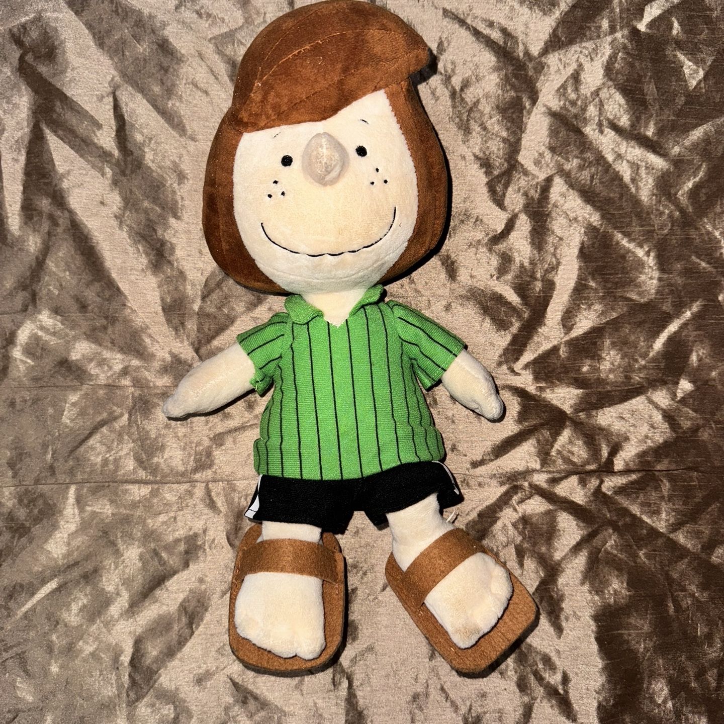 Peanuts Peppermint Patty Plush doll toy Green Stripe Shirt