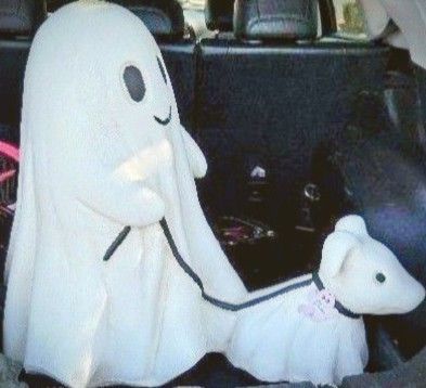 Halloween Giant Goblin & Ghoul Ghost Walking Dog