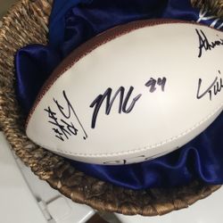 Browns Football Signed By Sheduer Sanders,Myles Garrot And 5 More