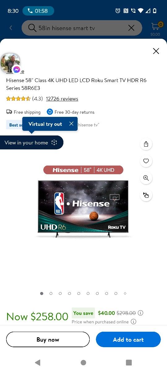 58 In Hisense TV Smart TV